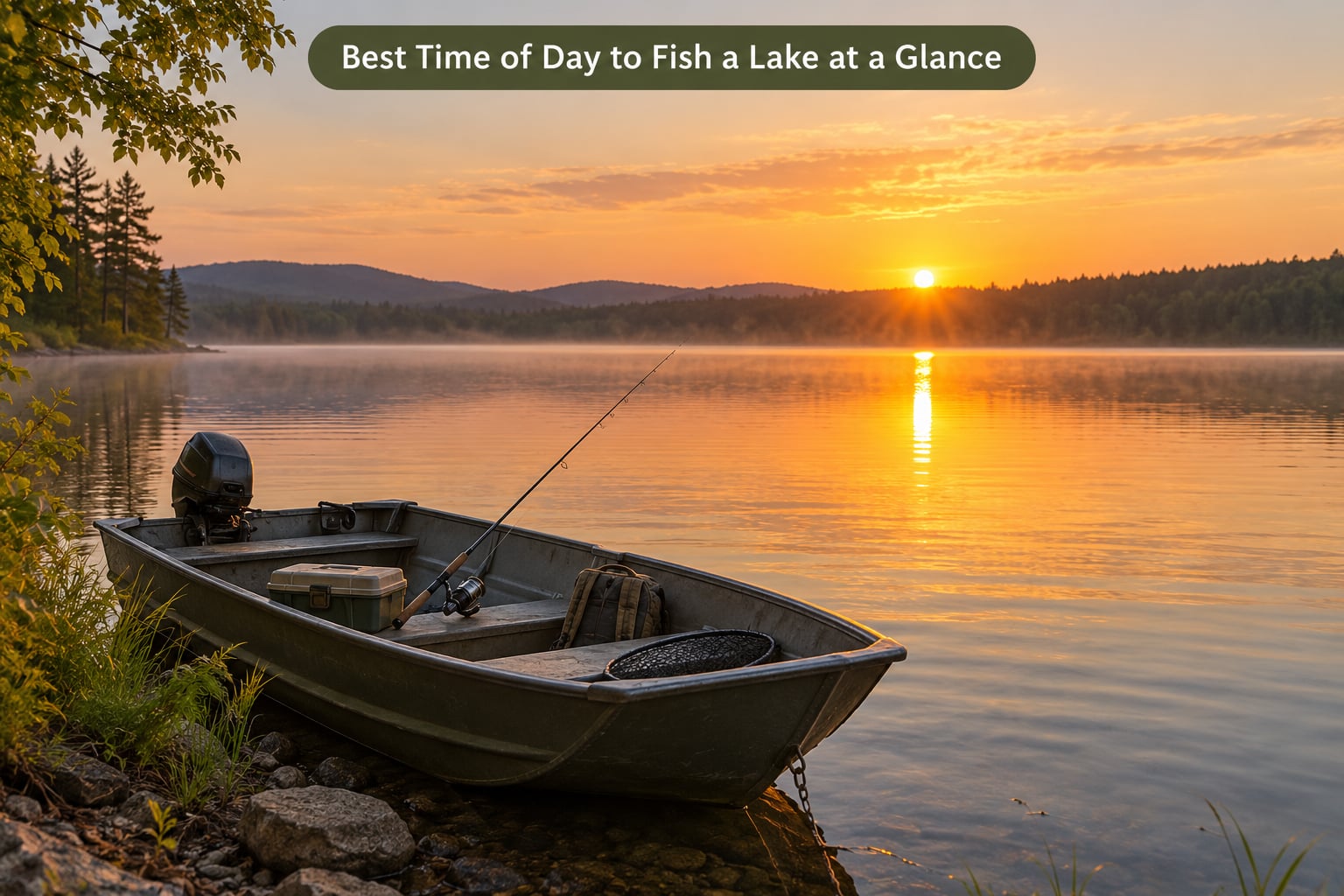Best Time of Day to Fish a Lake at a Glance
