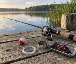 how to fish with live worms for panfish