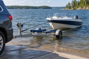 how to load a boat onto a trailer in wind