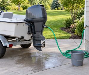 how to flush an outboard motor after use
