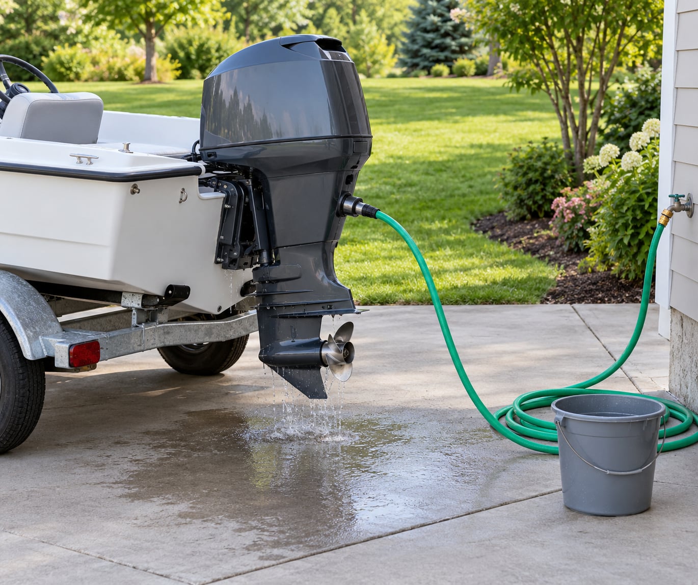 how to flush an outboard motor after use