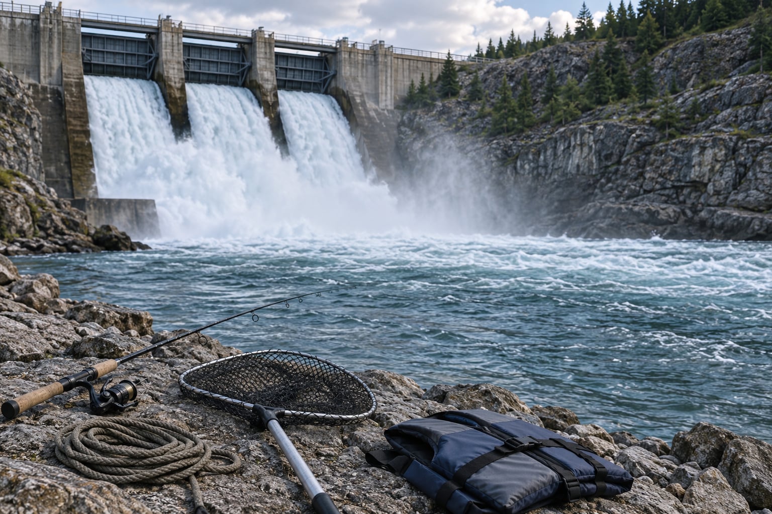 how to fish a spillway safely