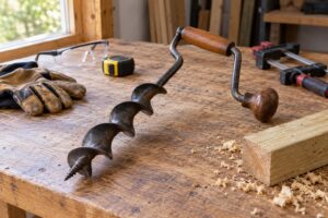 how to drill a hole with a hand auger