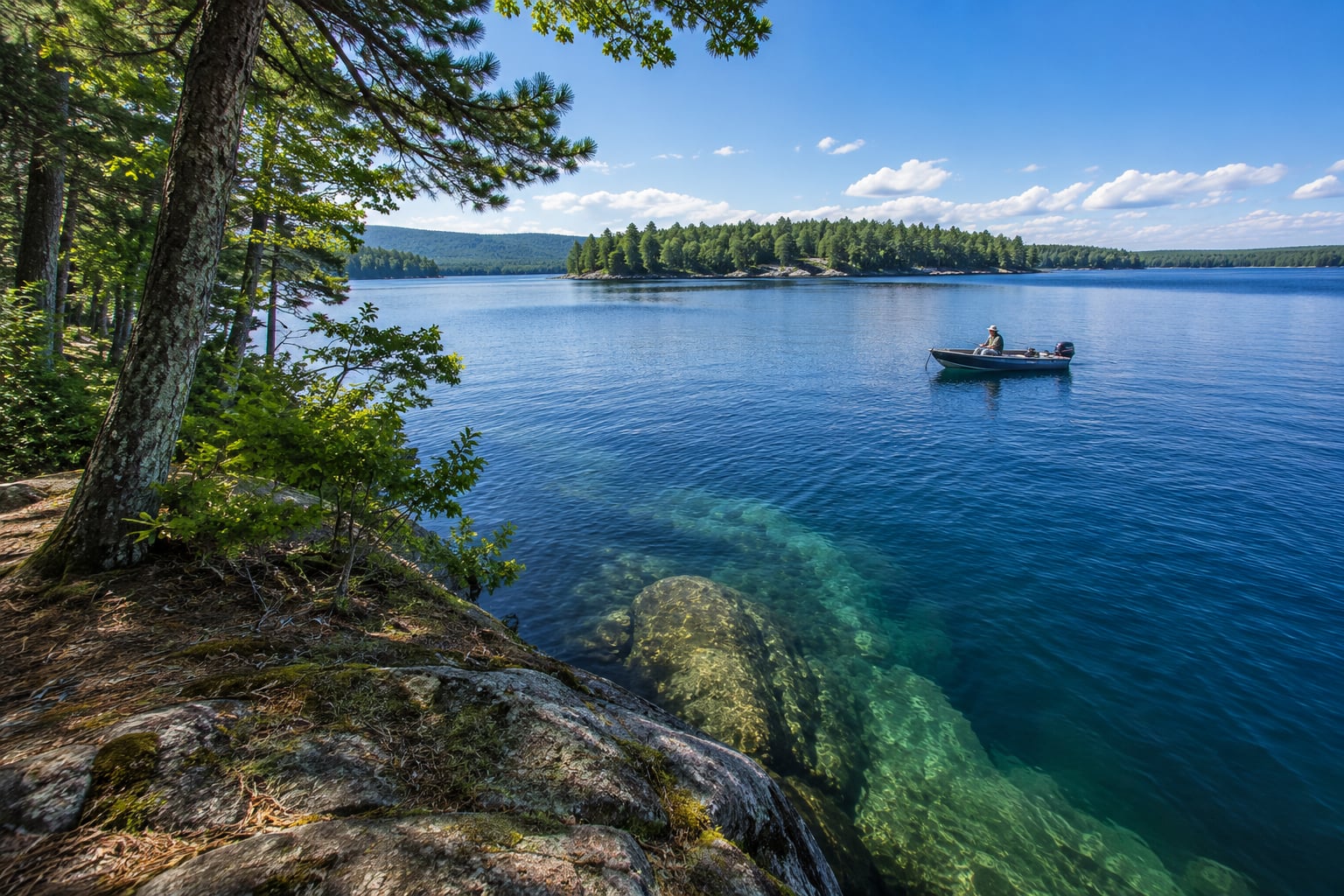 what depth to fish for bass in summer