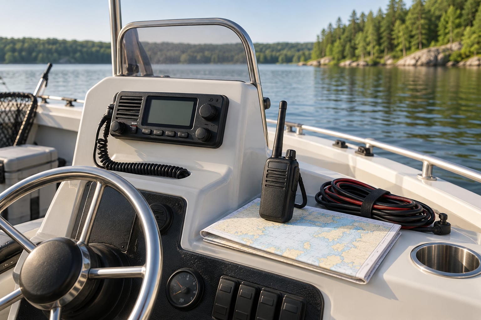 how to use a marine radio on a lake