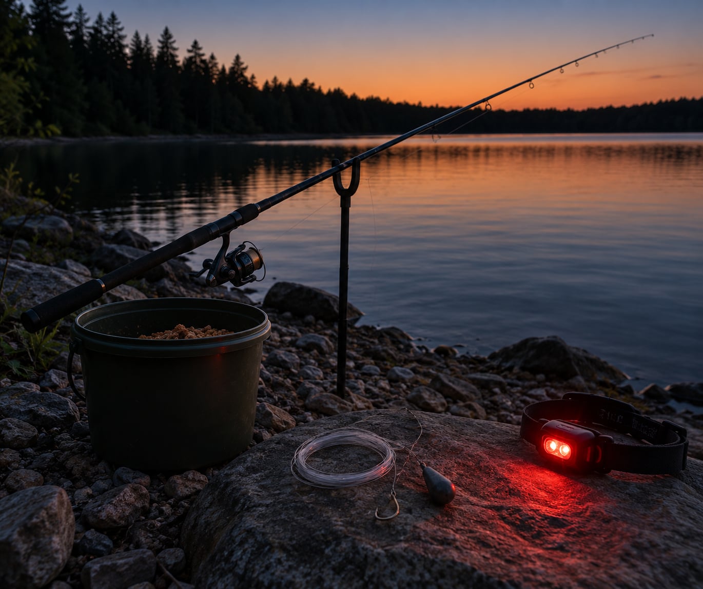 how to catch catfish in a lake at night