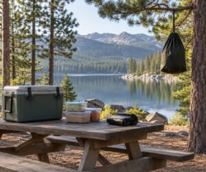how to keep food safe from animals while camping