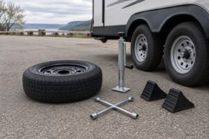 how to change a trailer tire on the road