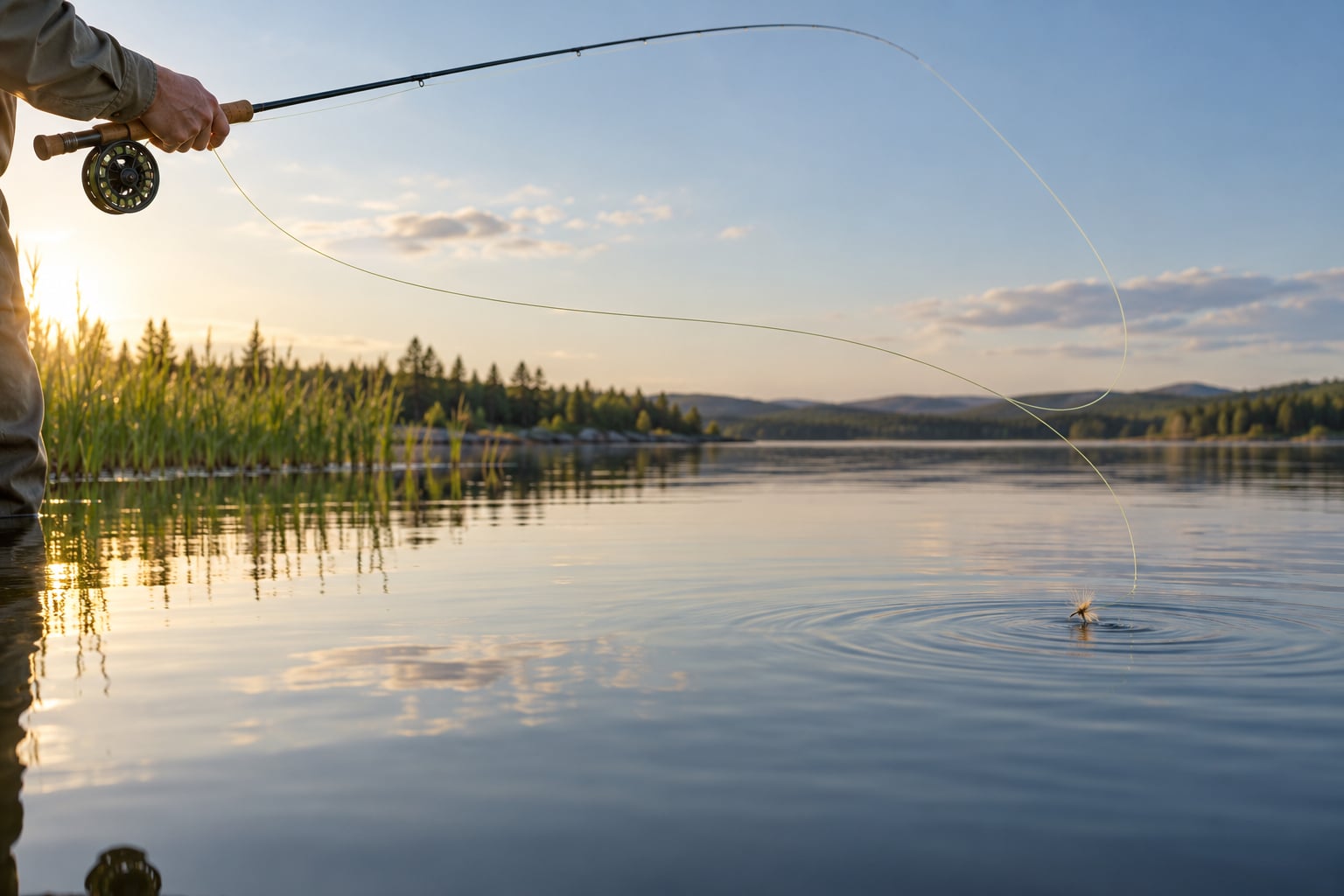 how to cast a fly rod on still water