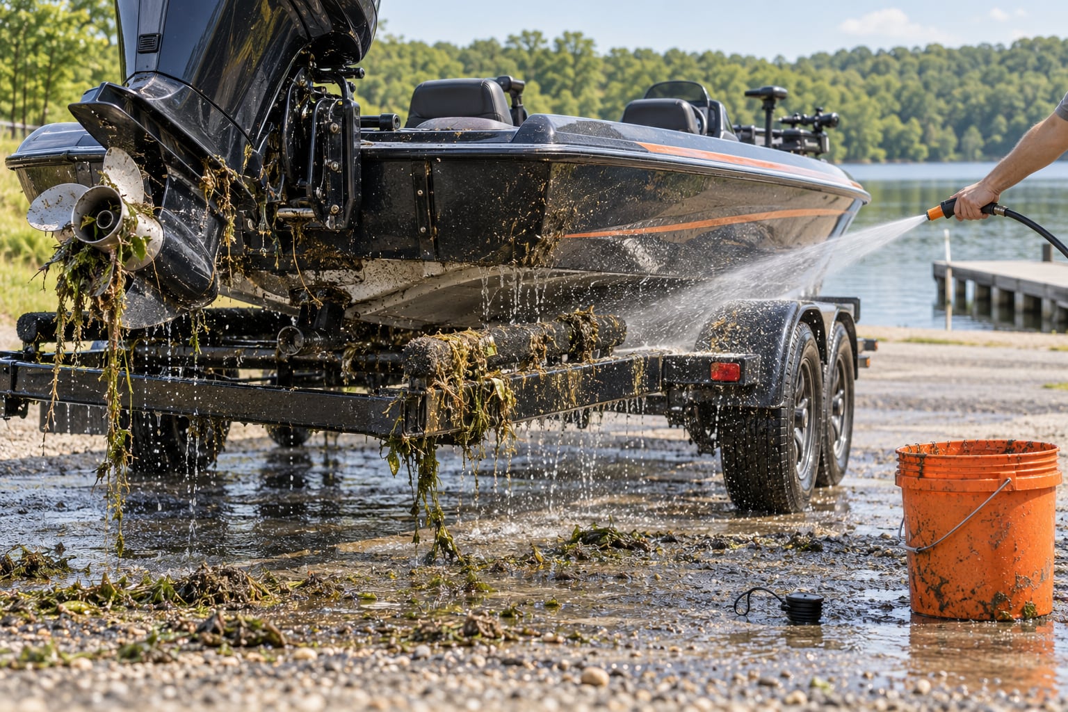 how to clean a boat to stop invasive species