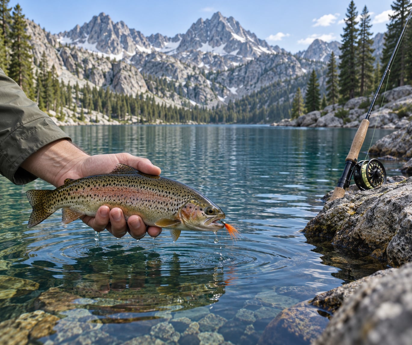 how to catch trout in a mountain lake