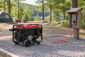 how to use a generator at a campground politely
