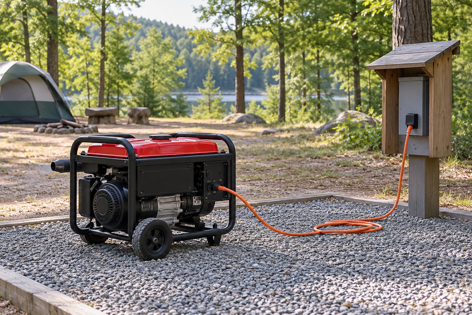 how to use a generator at a campground politely
