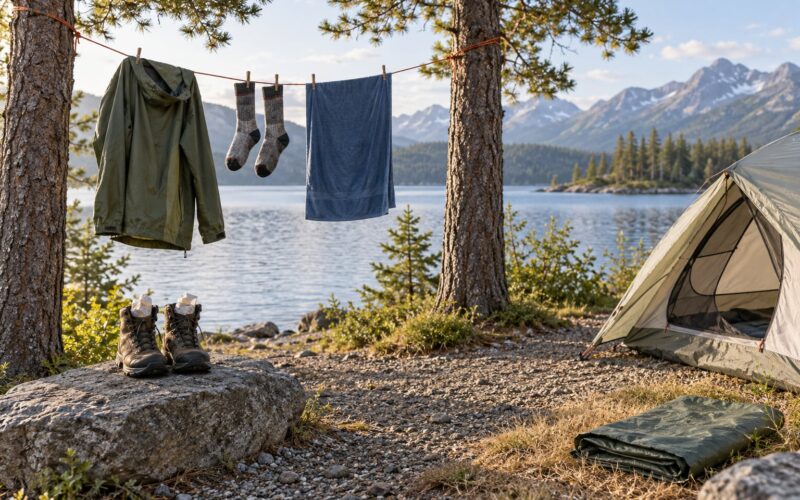 How to Dry Wet Gear at a Campsite: Fast, Simple Methods (2026)