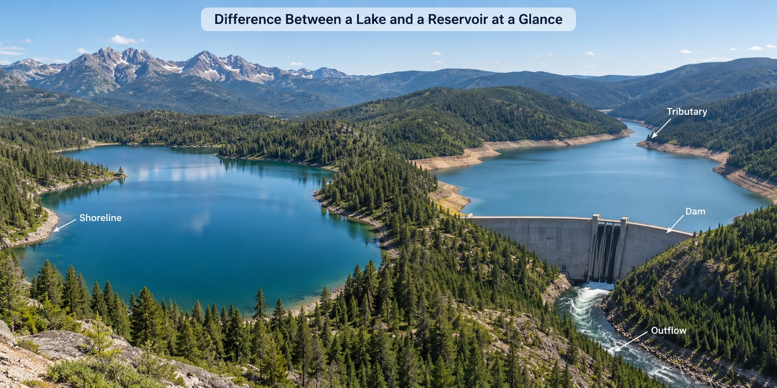 Difference Between a Lake and a Reservoir at a Glance