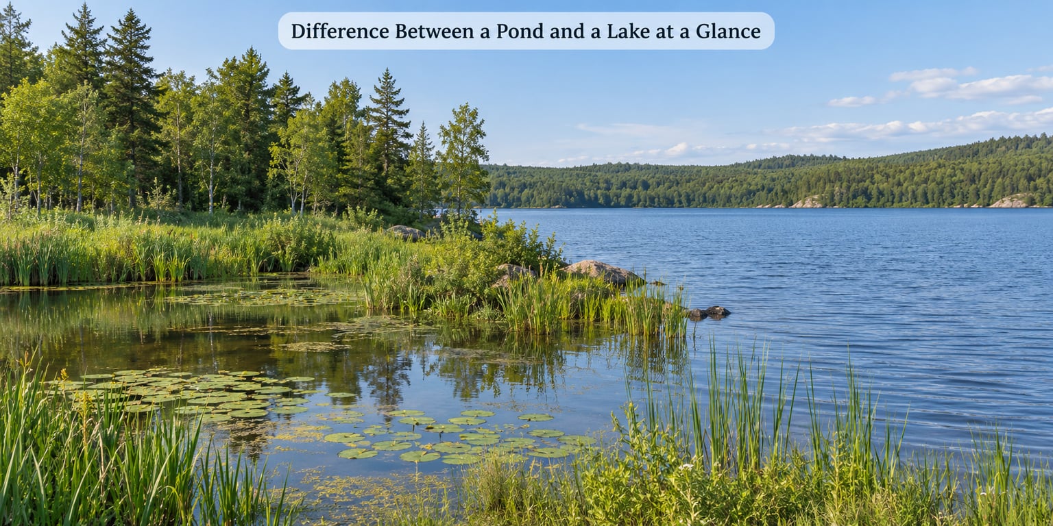 Difference Between a Pond and a Lake at a Glance