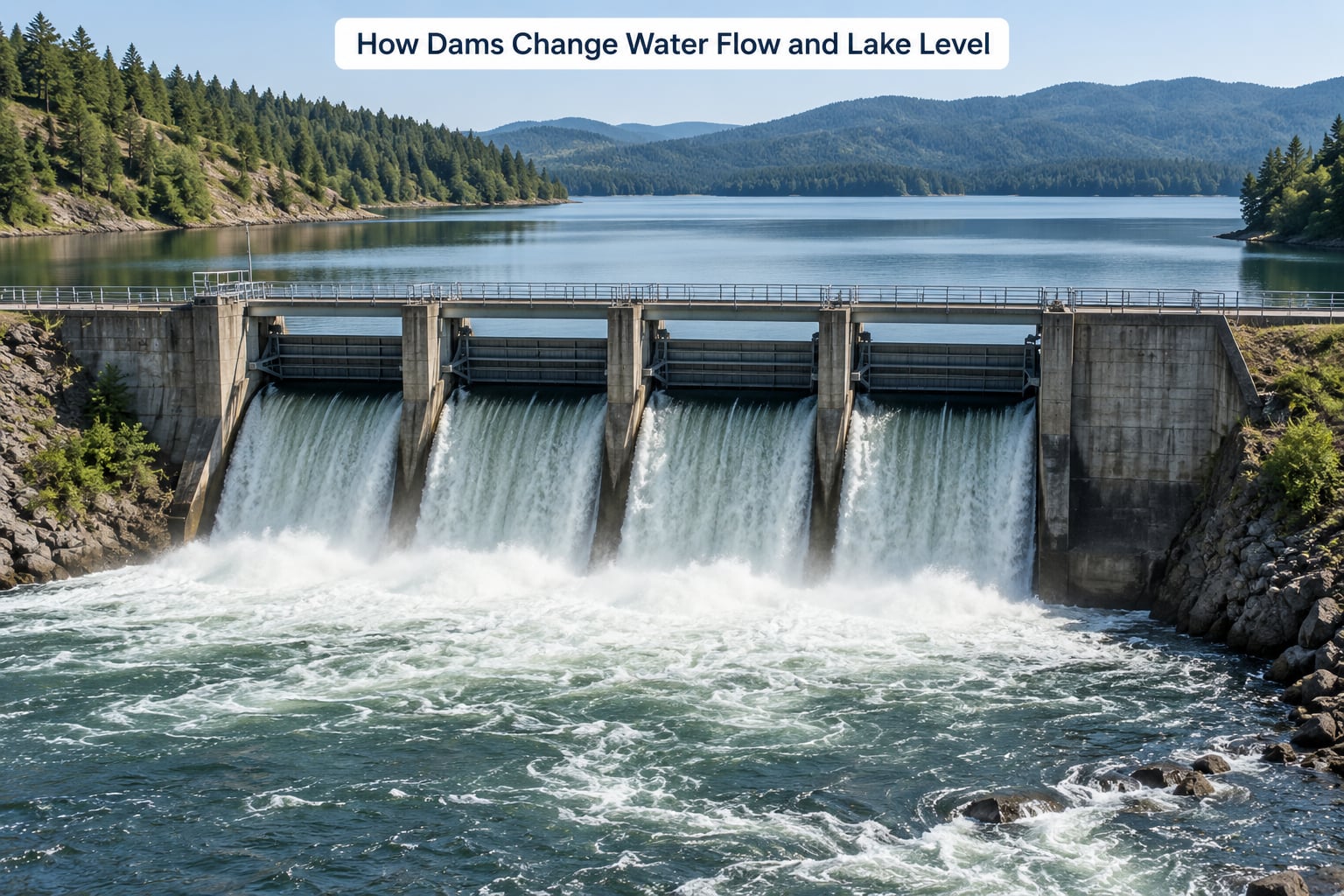 How Dams Change Water Flow and Lake Level