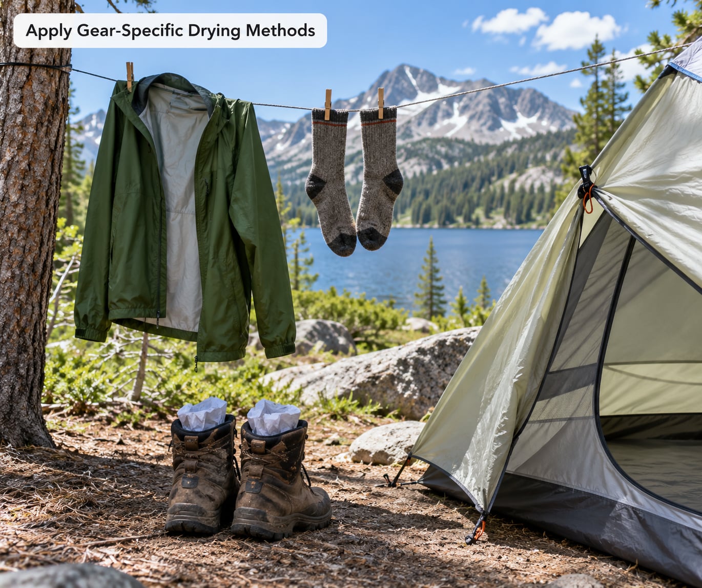 Apply Gear-Specific Drying Methods
