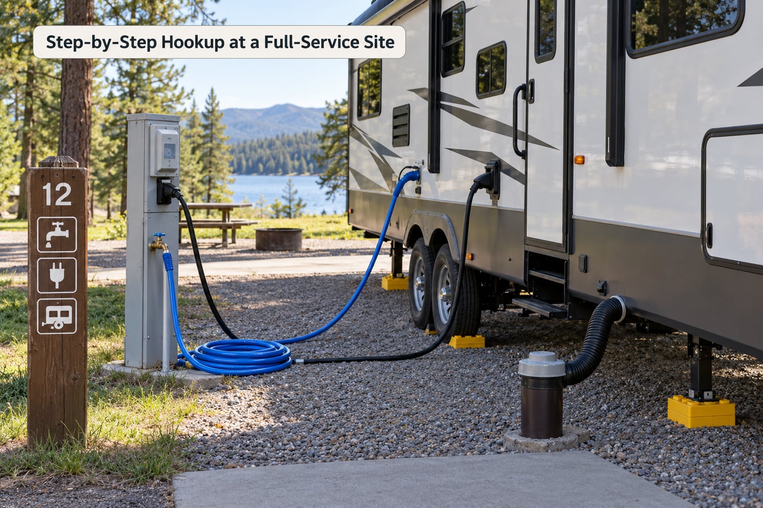 Step-by-Step Hookup at a Full-Service Site