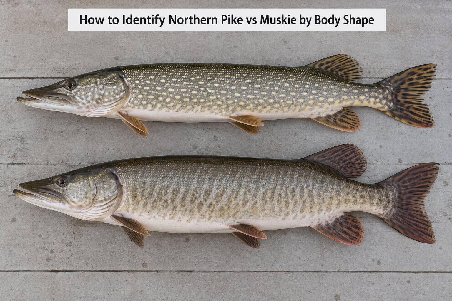 How to Identify Northern Pike vs Muskie by Body Shape