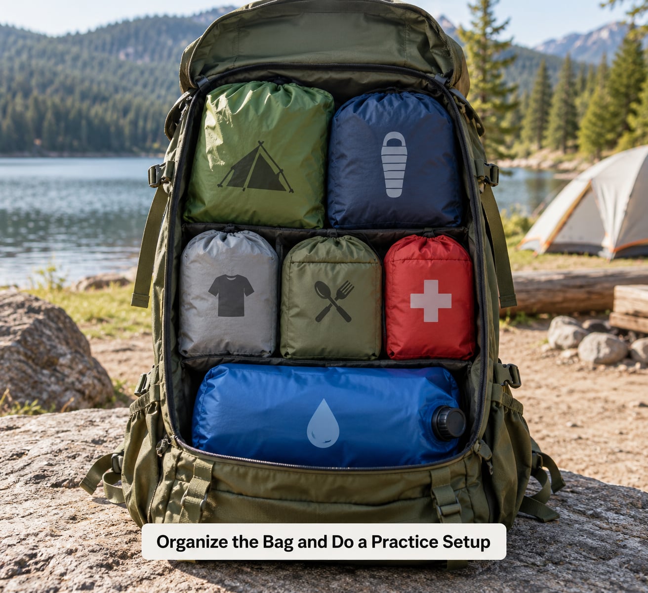 Organize the Bag and Do a Practice Setup