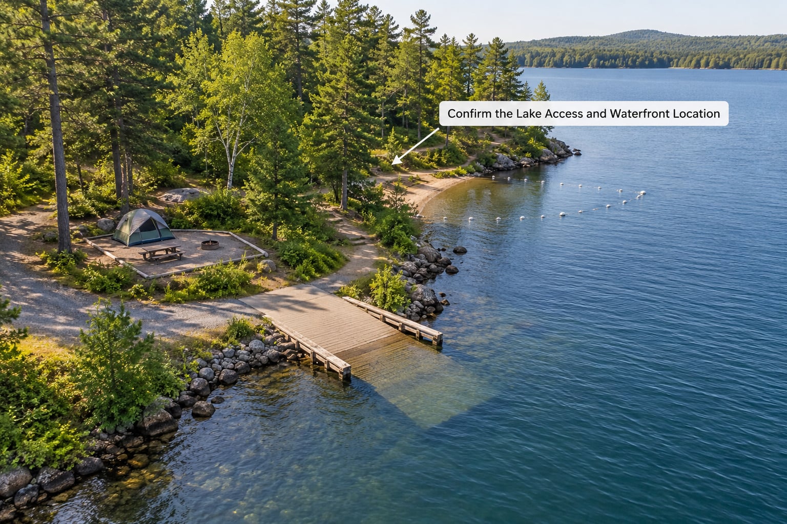 Confirm the Lake Access and Waterfront Location