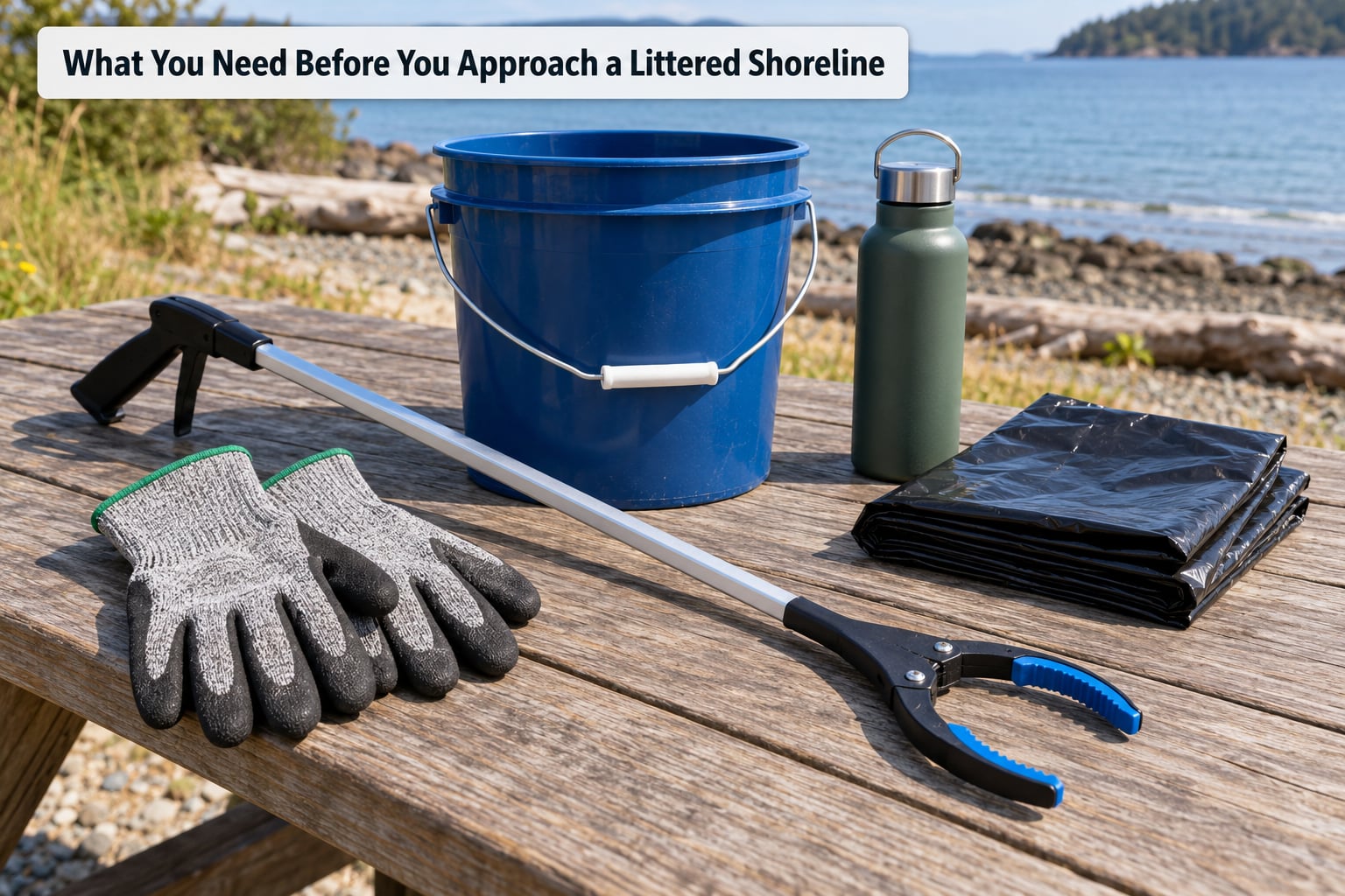 What You Need Before You Approach a Littered Shoreline