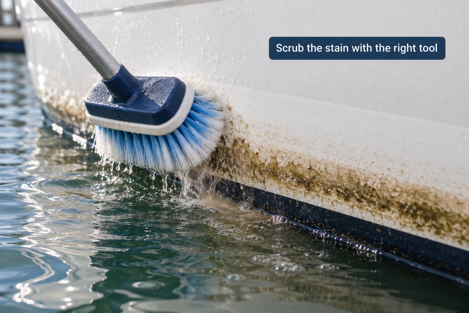 Scrub the stain with the right tool