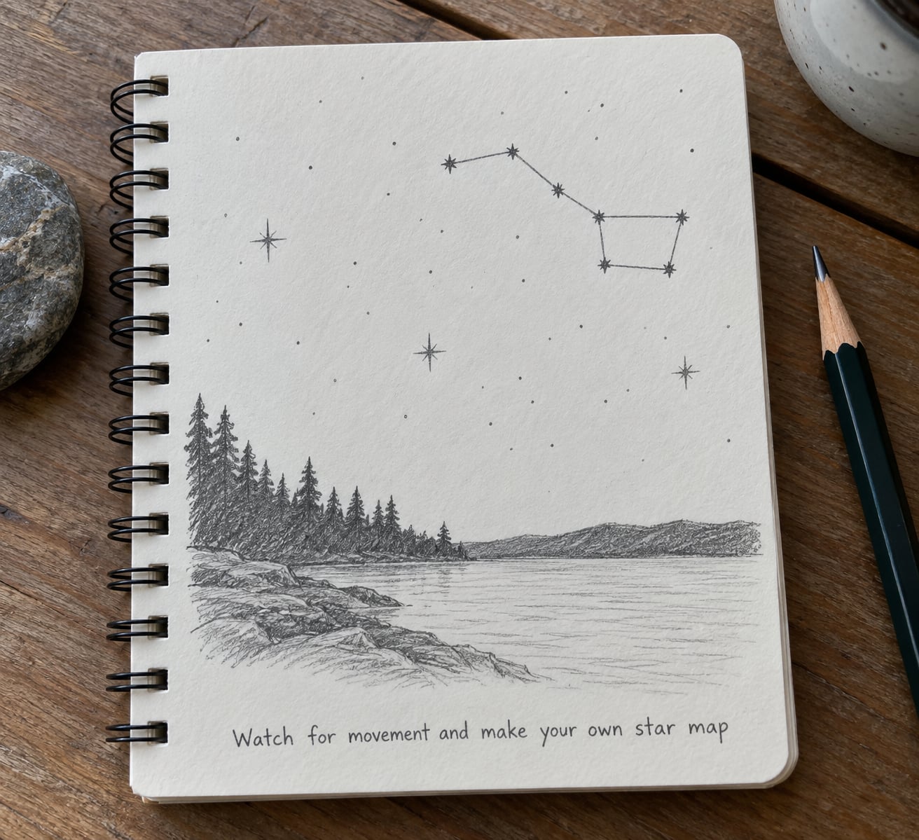 Watch for movement and make your own star map