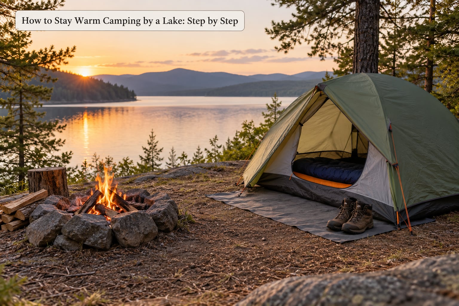 How to Stay Warm Camping by a Lake: Step by Step