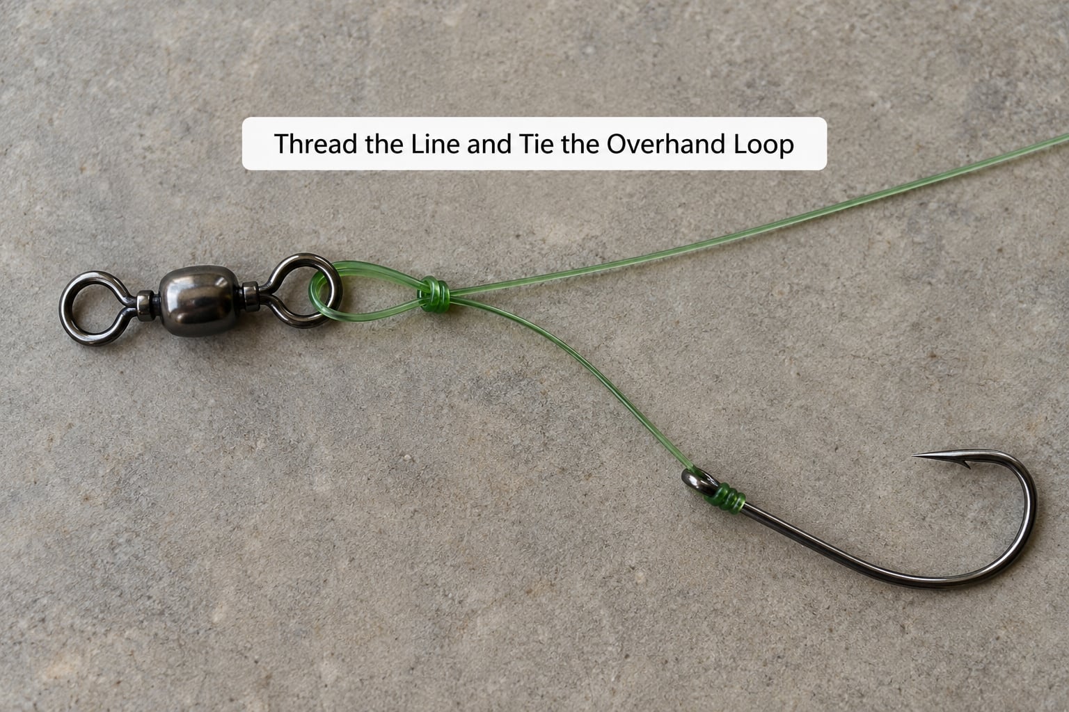 Thread the Line and Tie the Overhand Loop