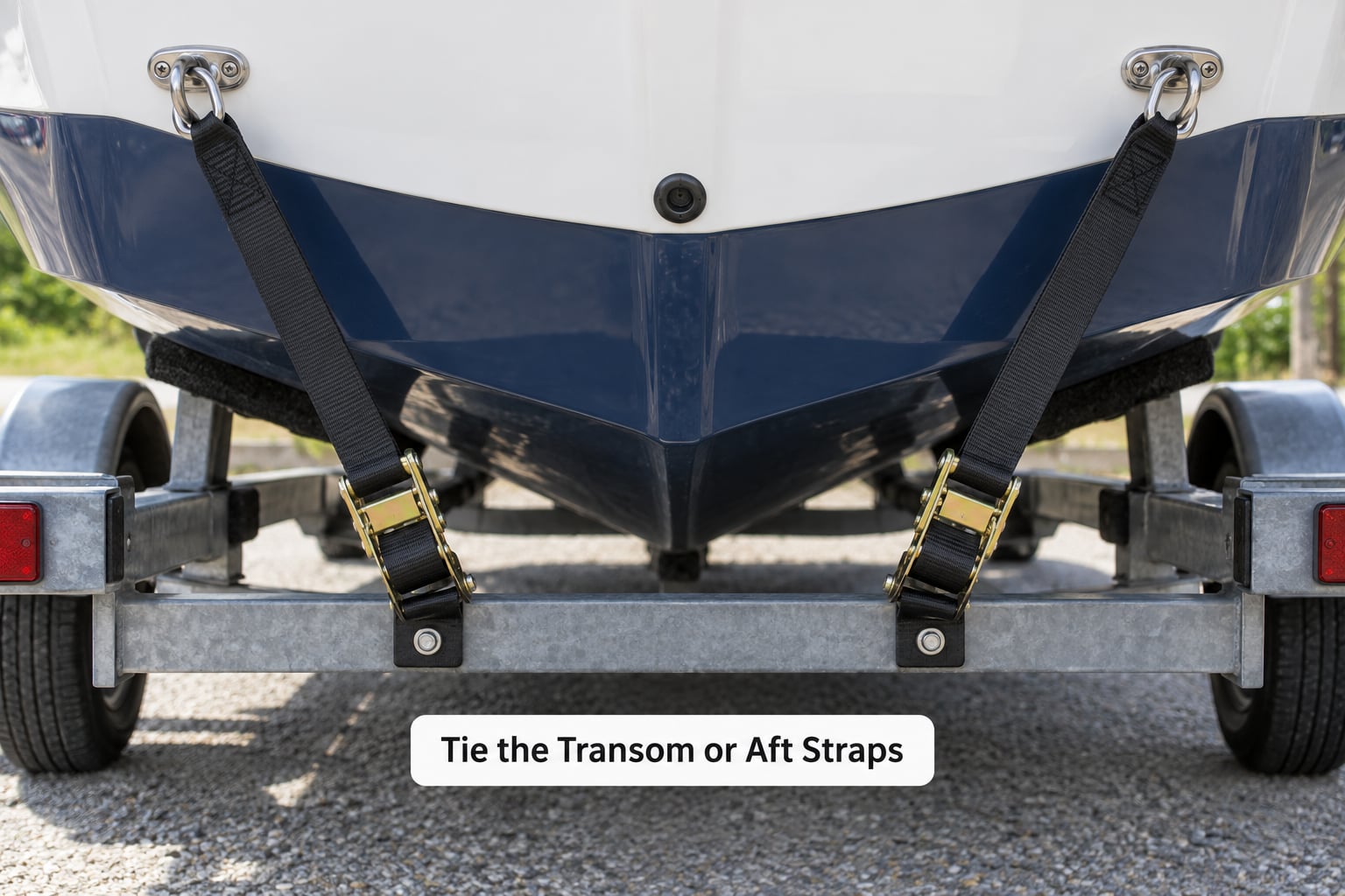 Tie the Transom or Aft Straps