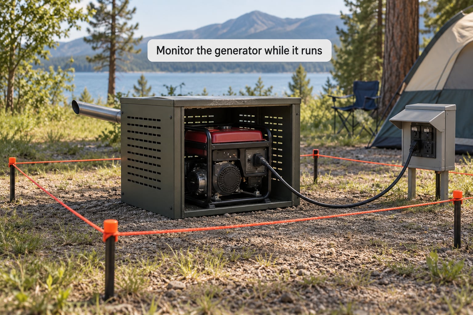 Monitor the generator while it runs