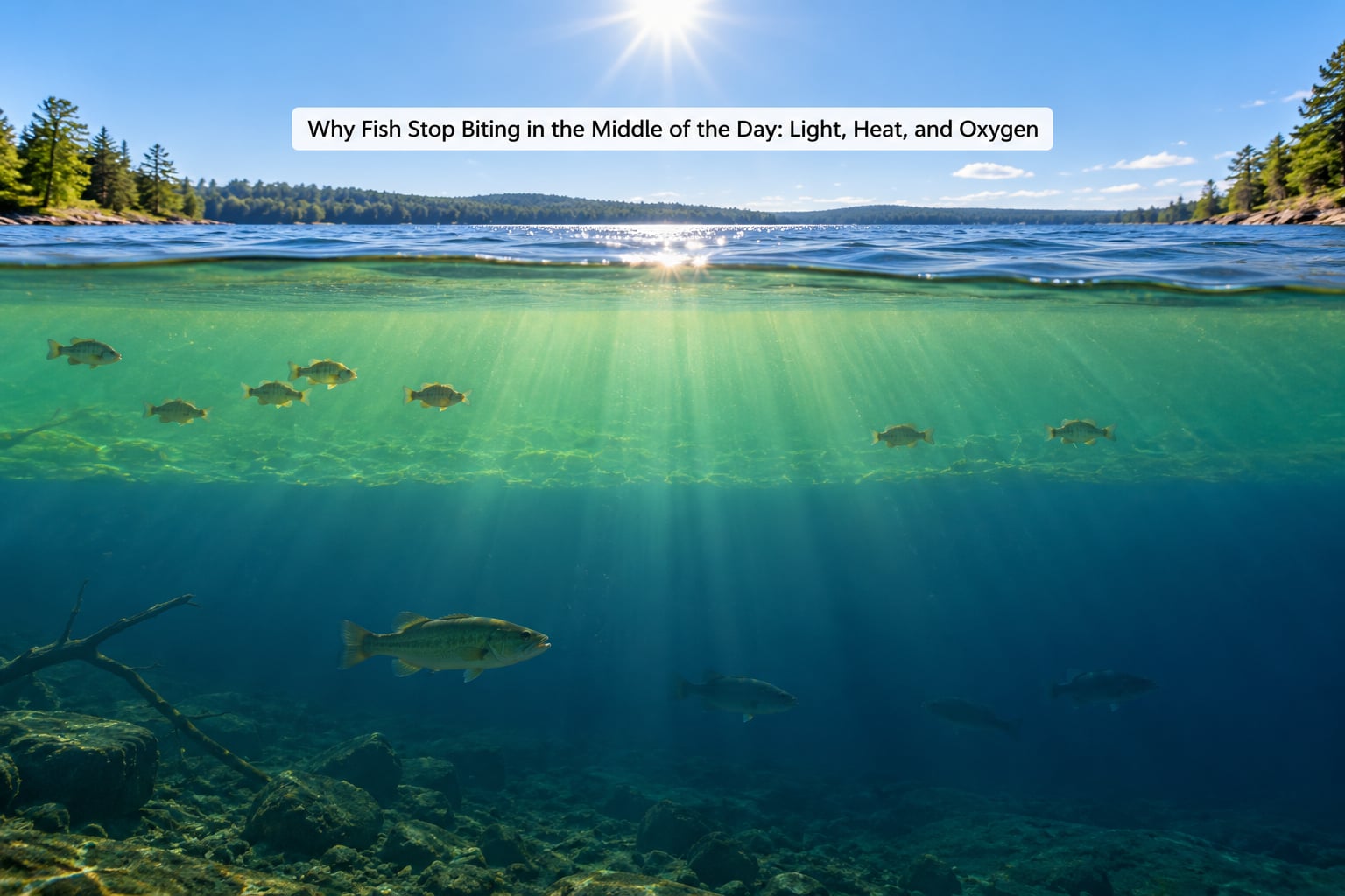 Why Fish Stop Biting in the Middle of the Day: Light, Heat, and Oxygen